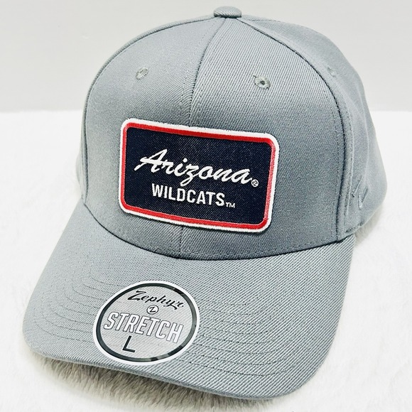 Zephyr Other - Zephyr Arizona Wildcats‎ Script Patch Hat Cap Stretch Flex Large Gray NCAA
